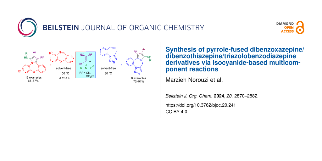 Synthesis of pyrrole-fused dibenzoxazepine/dibenzothiazepine/triazolobenzodiazepine derivatives via isocyanide-based multicomponent reactions