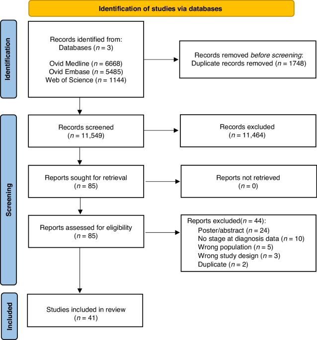 Comparing cancer stage at diagnosis between migrants and non-migrants: a meta-analysis