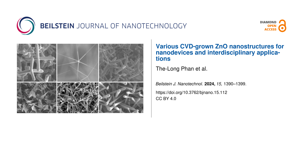 Various CVD-grown ZnO nanostructures for nanodevices and interdisciplinary applications