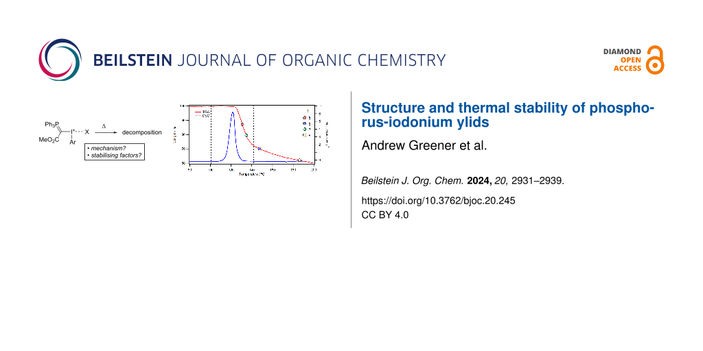 Structure and thermal stability of phosphorus-iodonium ylids