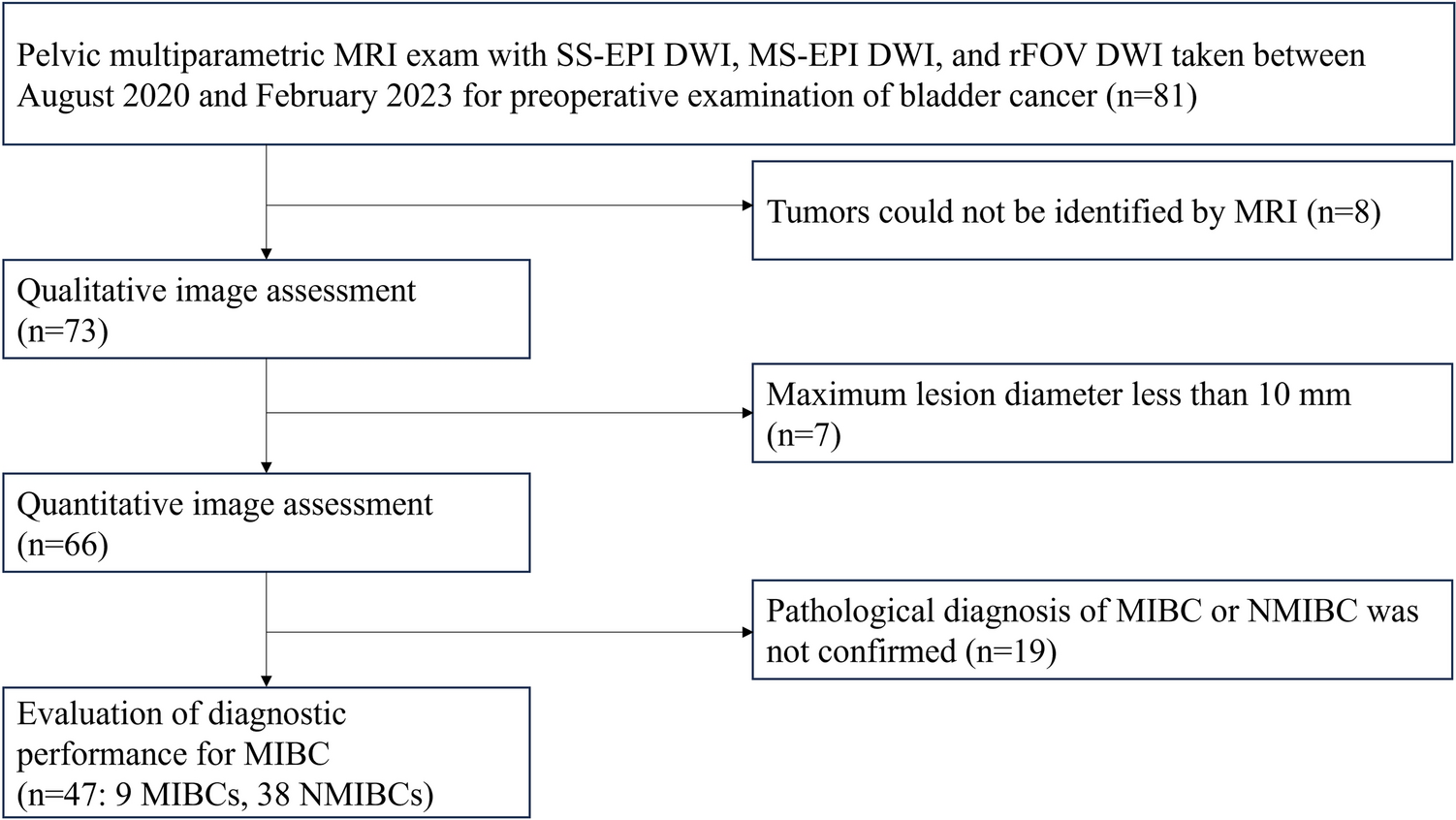 Comparative analysis of image quality and diagnostic performance among SS-EPI, MS-EPI, and rFOV DWI in bladder cancer