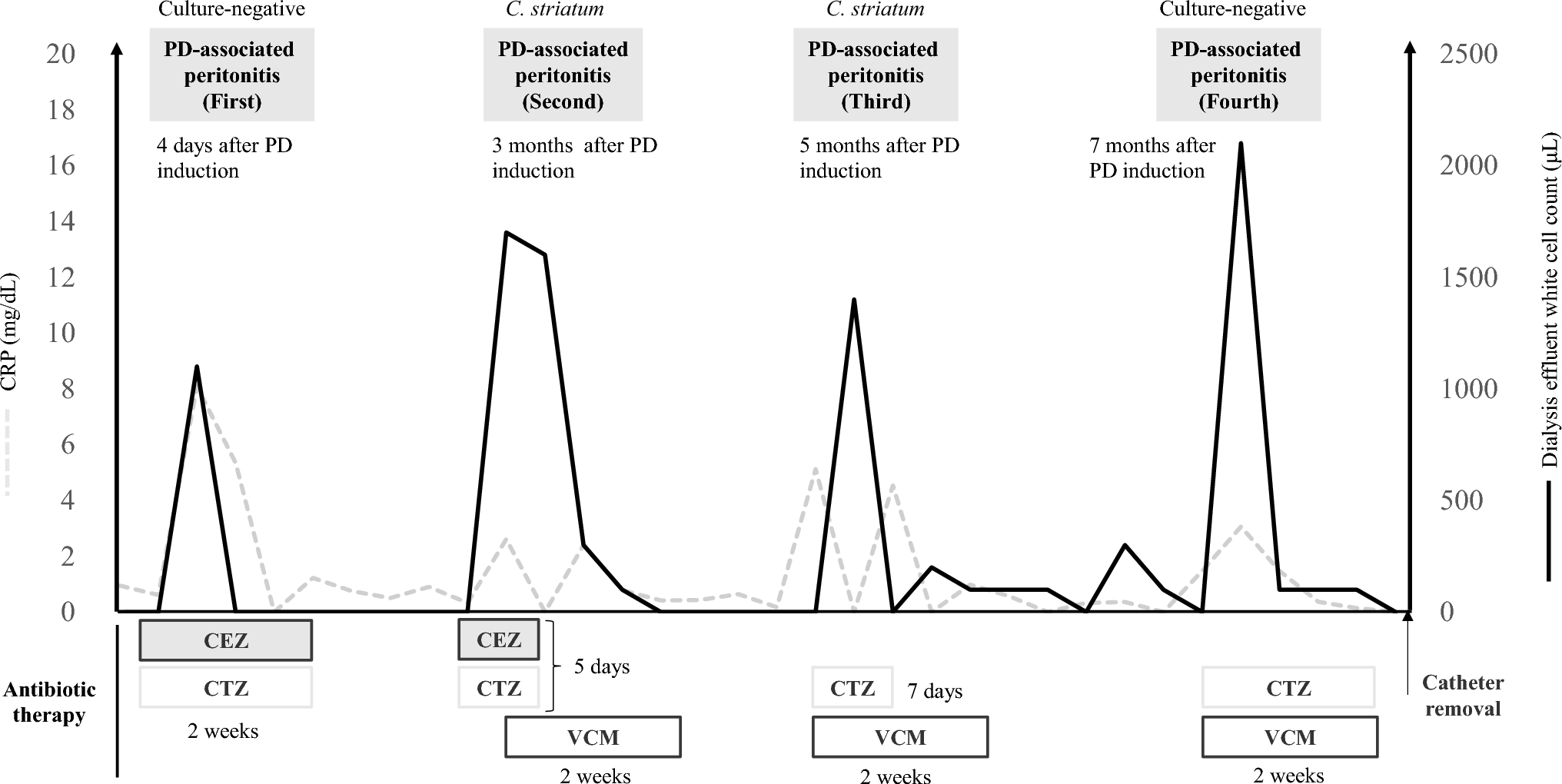 Relapsing peritoneal dialysis-associated peritonitis caused by Corynebacterium striatum: a case report