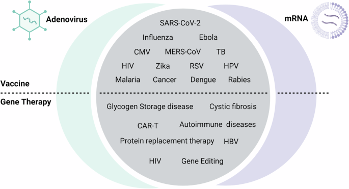 Bridging gene therapy and next-generation vaccine technologies