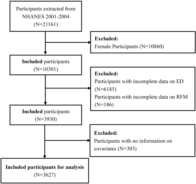 Association of relative fat mass with prevalence of erectile dysfunction in US men: an analysis of NHANES 2001-2004