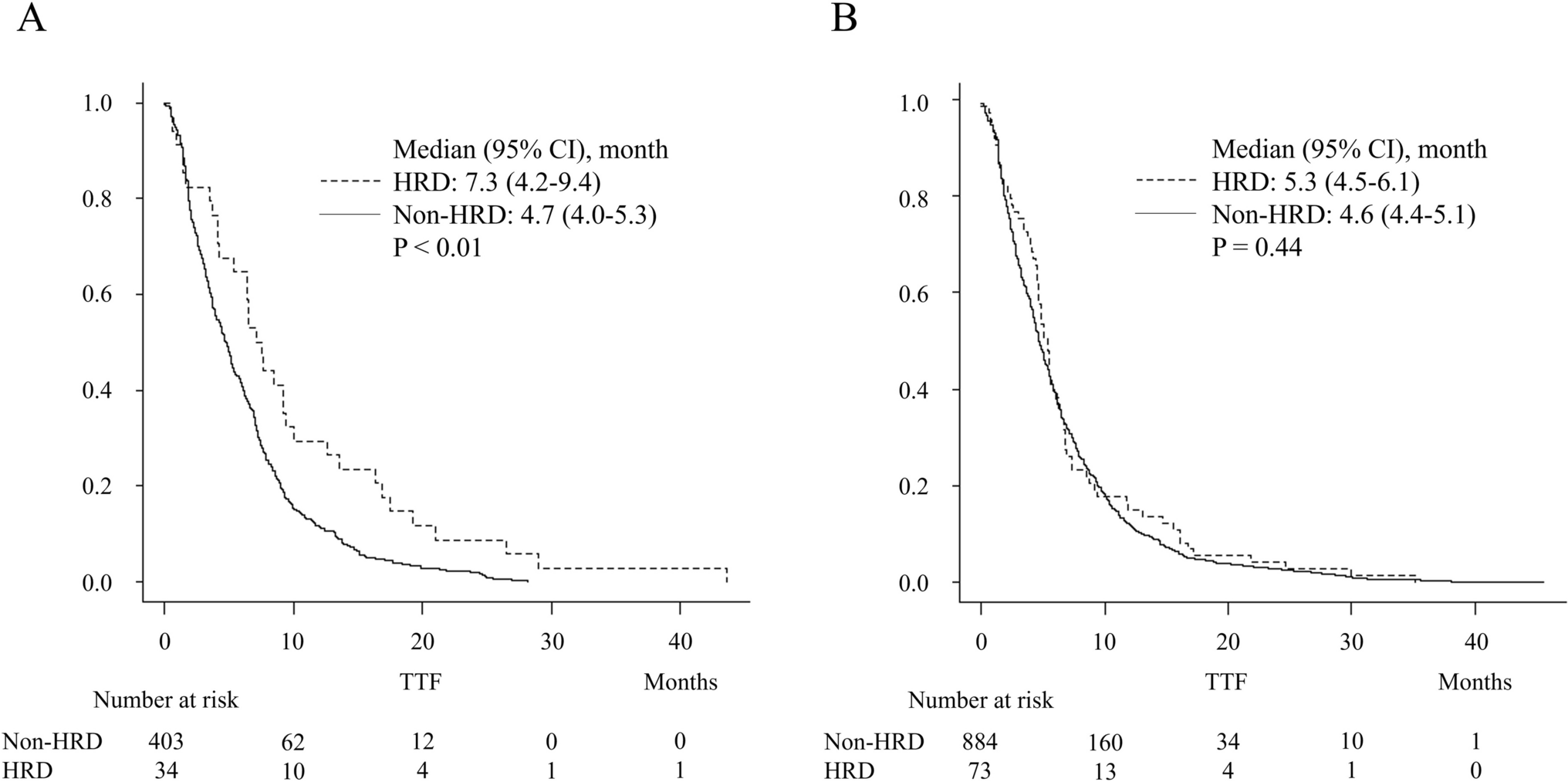 Association between homologous recombination deficiency and time to treatment failure to platinum-based chemotherapy for pancreatic cancer by using the C-CAT database