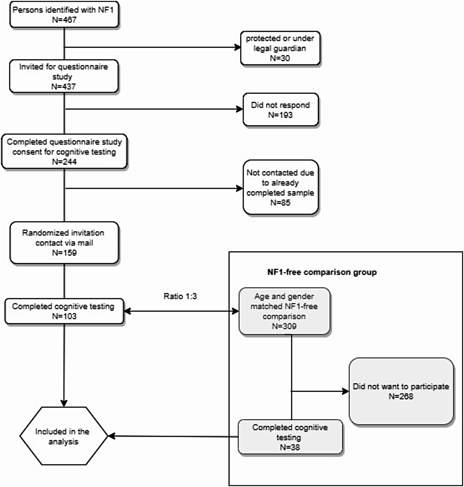 Neurocognitive functioning in adults with neurofibromatosis type 1- a nationwide population-based study