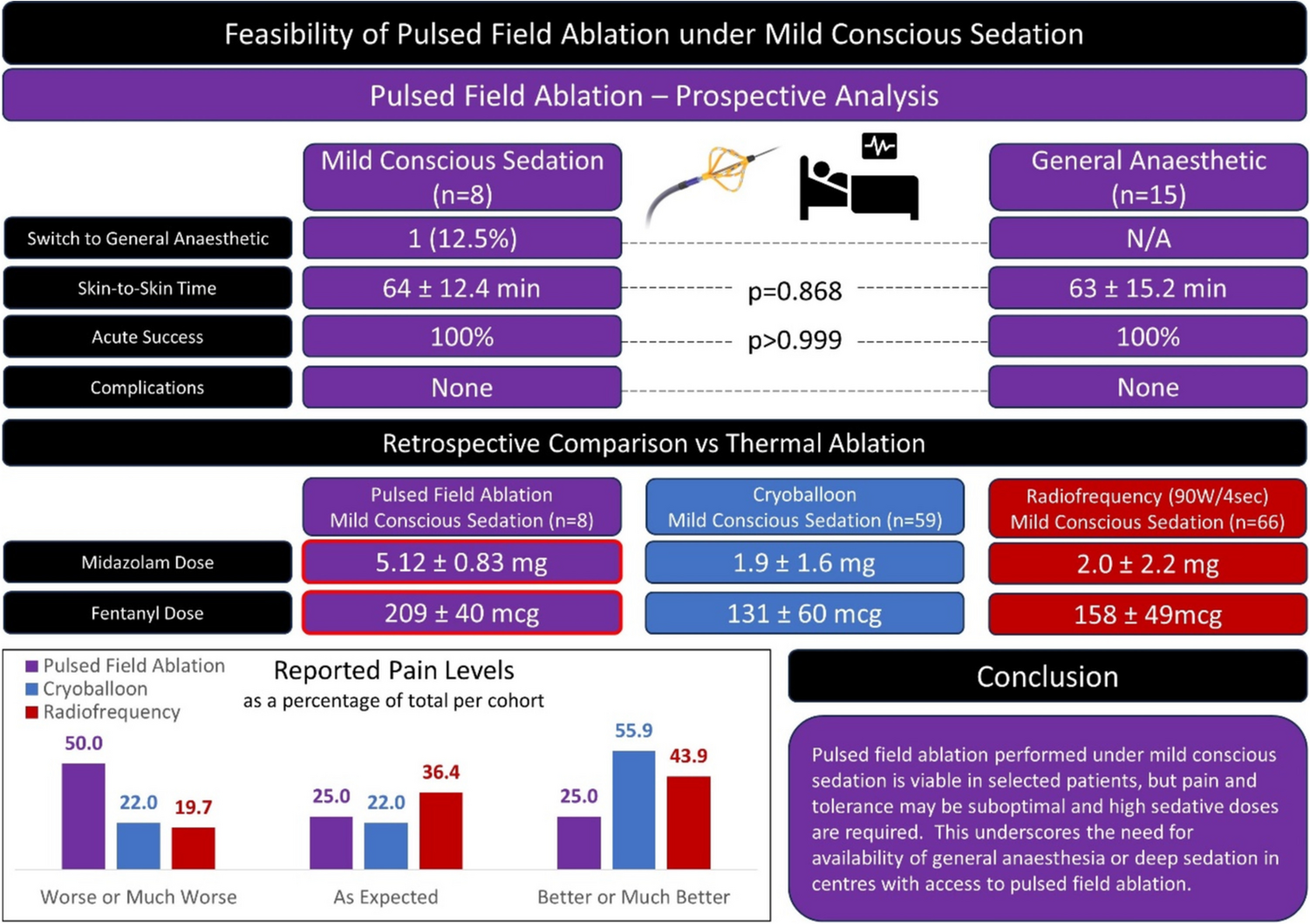 Feasibility of pulsed field ablation for atrial fibrillation under mild conscious sedation