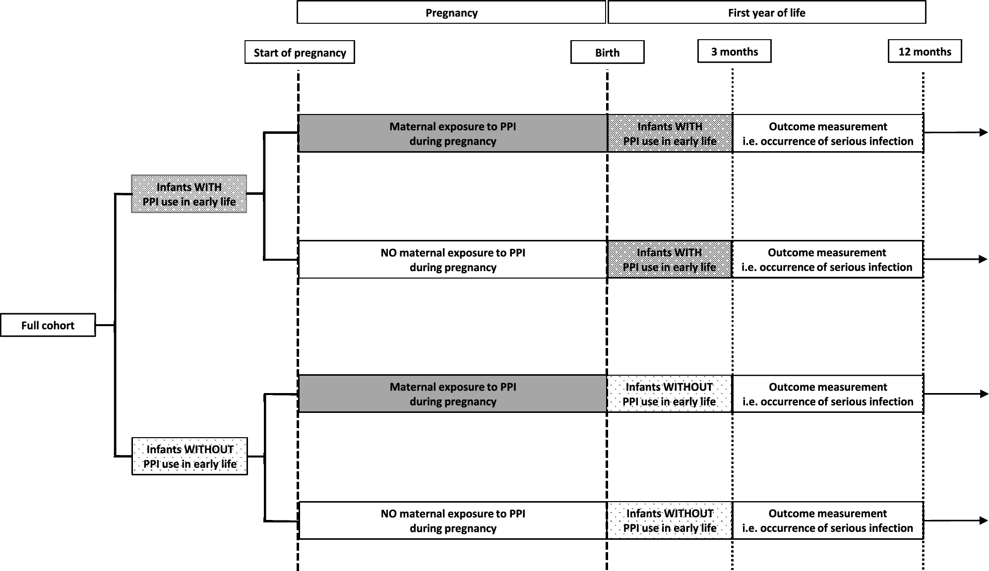 Prenatal Exposure to Proton Pump Inhibitors and Risk of Serious Infections in Offspring During the First Year of Life: A Nationwide Cohort Study