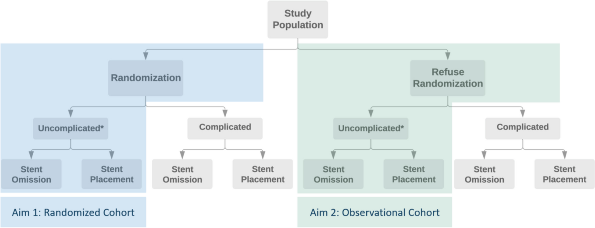 Stent Omission after Ureteroscopy and Lithotripsy (SOUL) in the Michigan Urological Surgery Improvement Collaborative (MUSIC): study protocol for a pragmatic prospective combined randomized and observational clinical trial