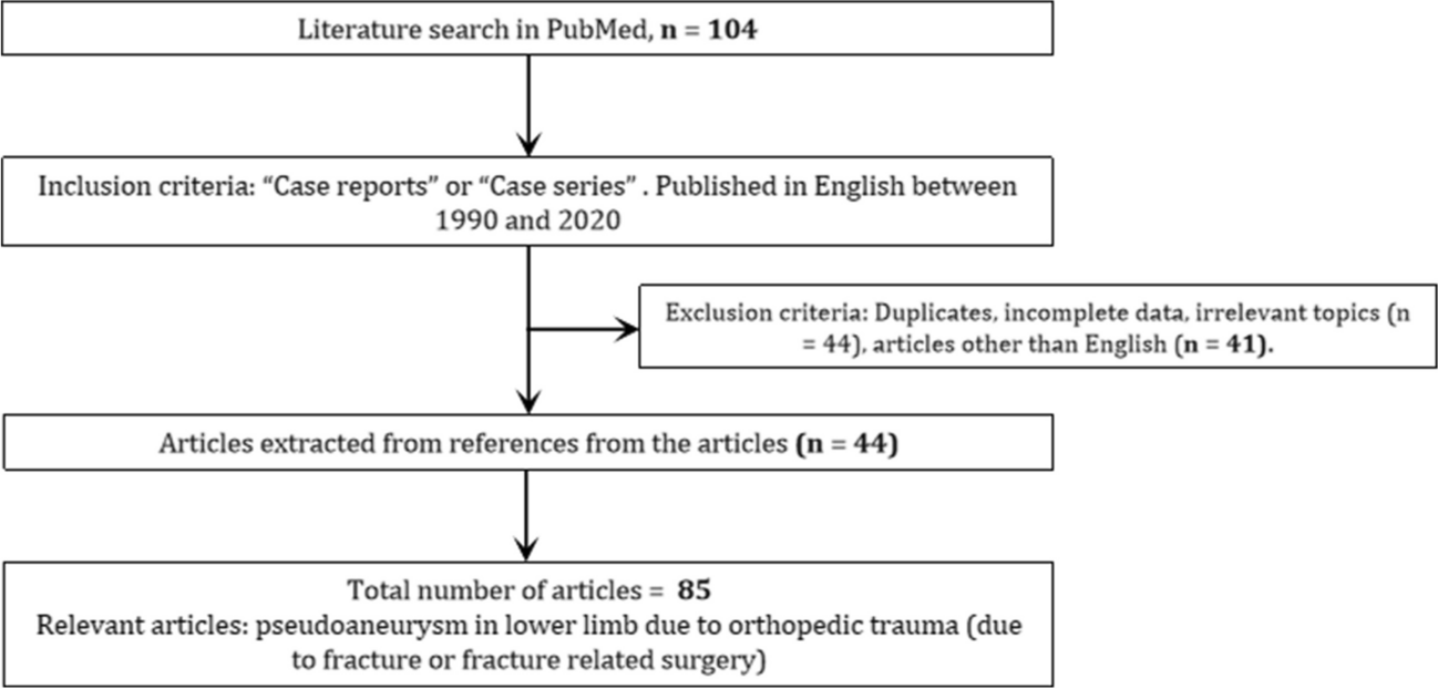 Pseudoaneurysms of lower limb of orthopaedic traumatological origin: a literature review and our experience of 18 cases