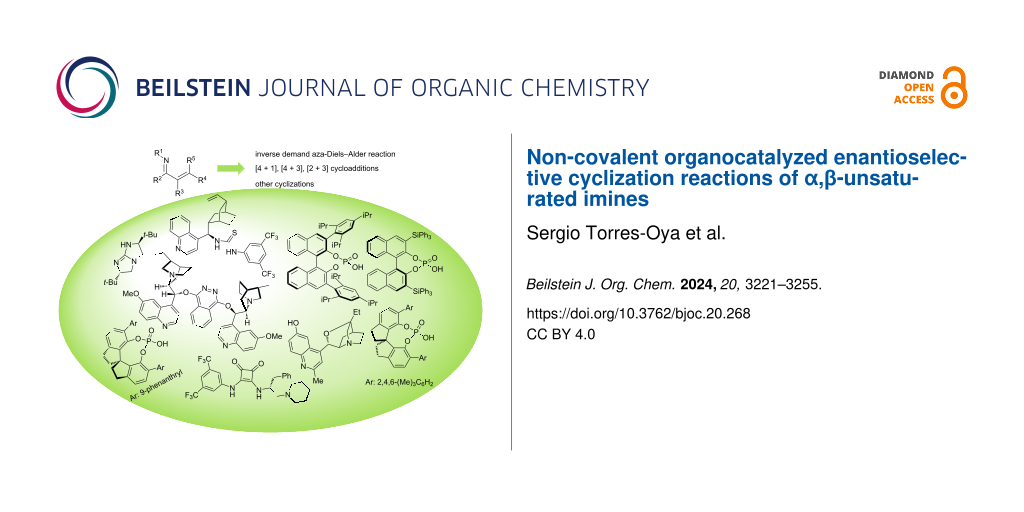 Non-covalent organocatalyzed enantioselective cyclization reactions of α,β-unsaturated imines