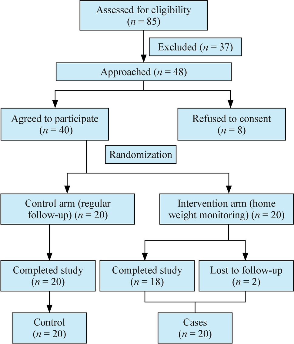 Remote home weight monitoring and office visits in newborns: a pilot randomized controlled trial