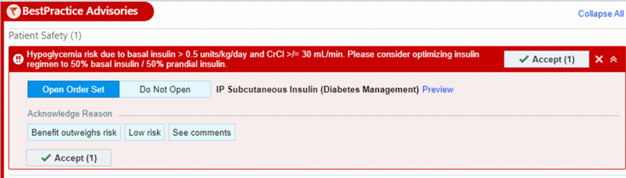 Inpatient Hypoglycemic Rate Reduction Through the Implementation of Prescriber Targeted Decision Support Tools