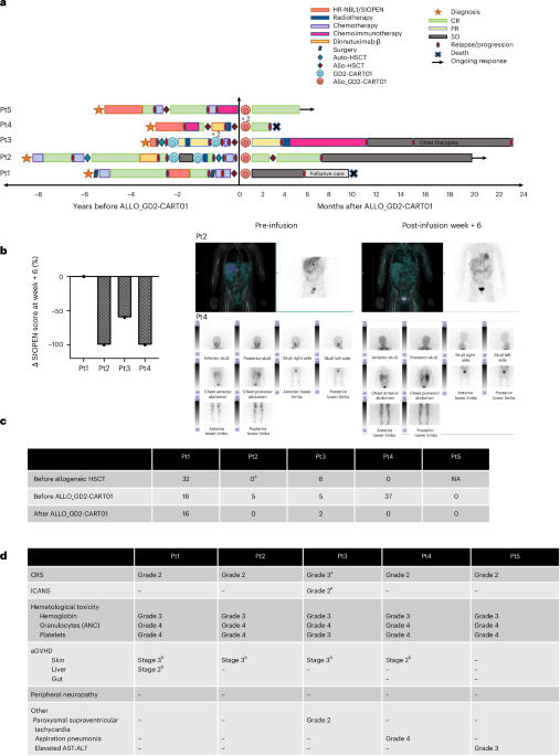 Donor-derived GD2-specific CAR T cells in relapsed or refractory neuroblastoma