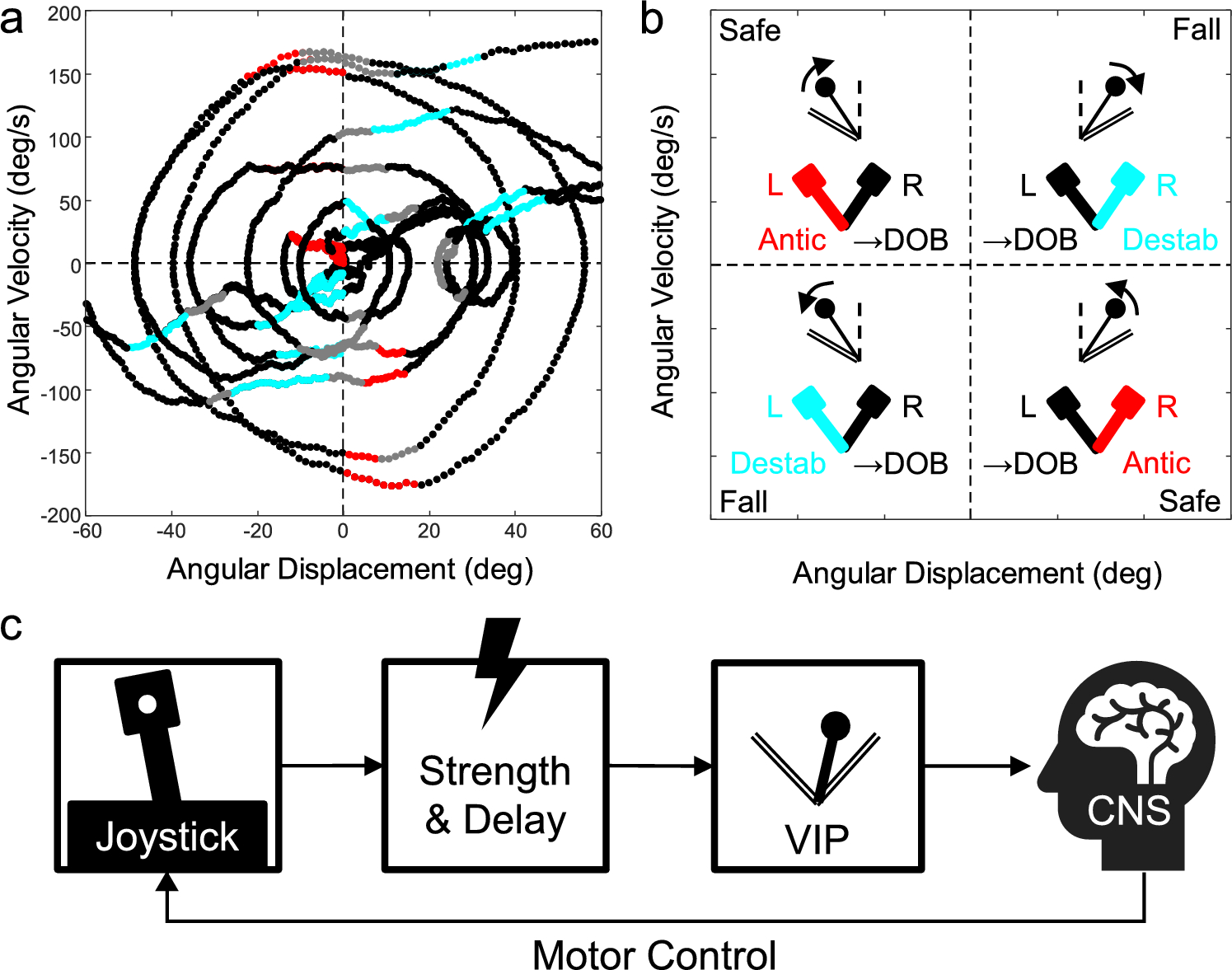 In a visual inverted pendulum balancing task avoiding impending falls gets harder as we age