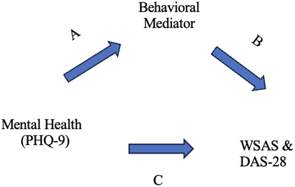 Self-management behaviors do not affect remission but mediate between mental health and disease outcomes in a longitudinal study of rheumatoid arthritis