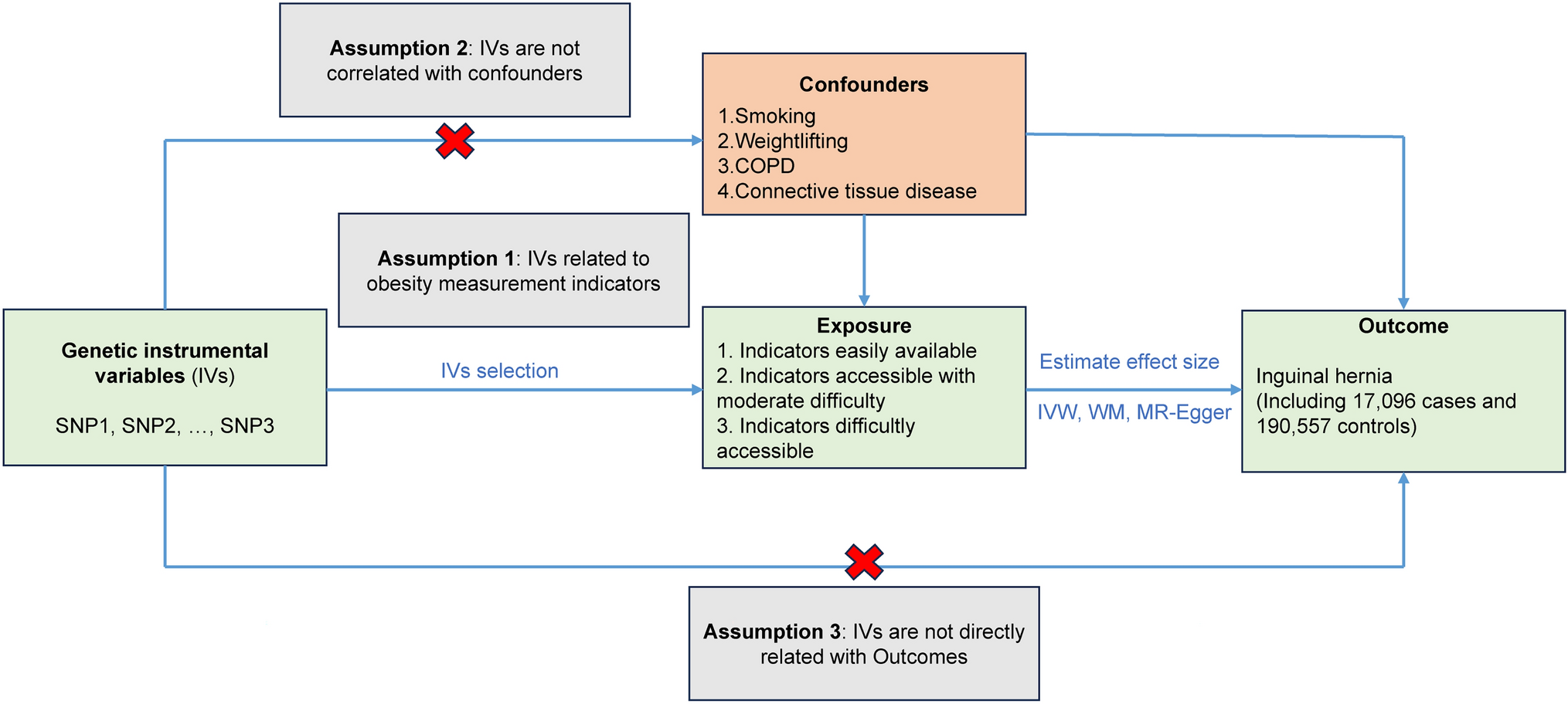 Association between different obesity metrics and risk of inguinal hernia