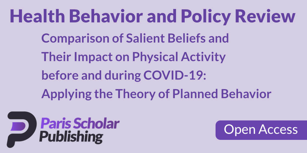 Comparison of Salient Beliefs and Their Impact on Physical Activity before and during COVID-19: Applying the Theory of Planned Behavior