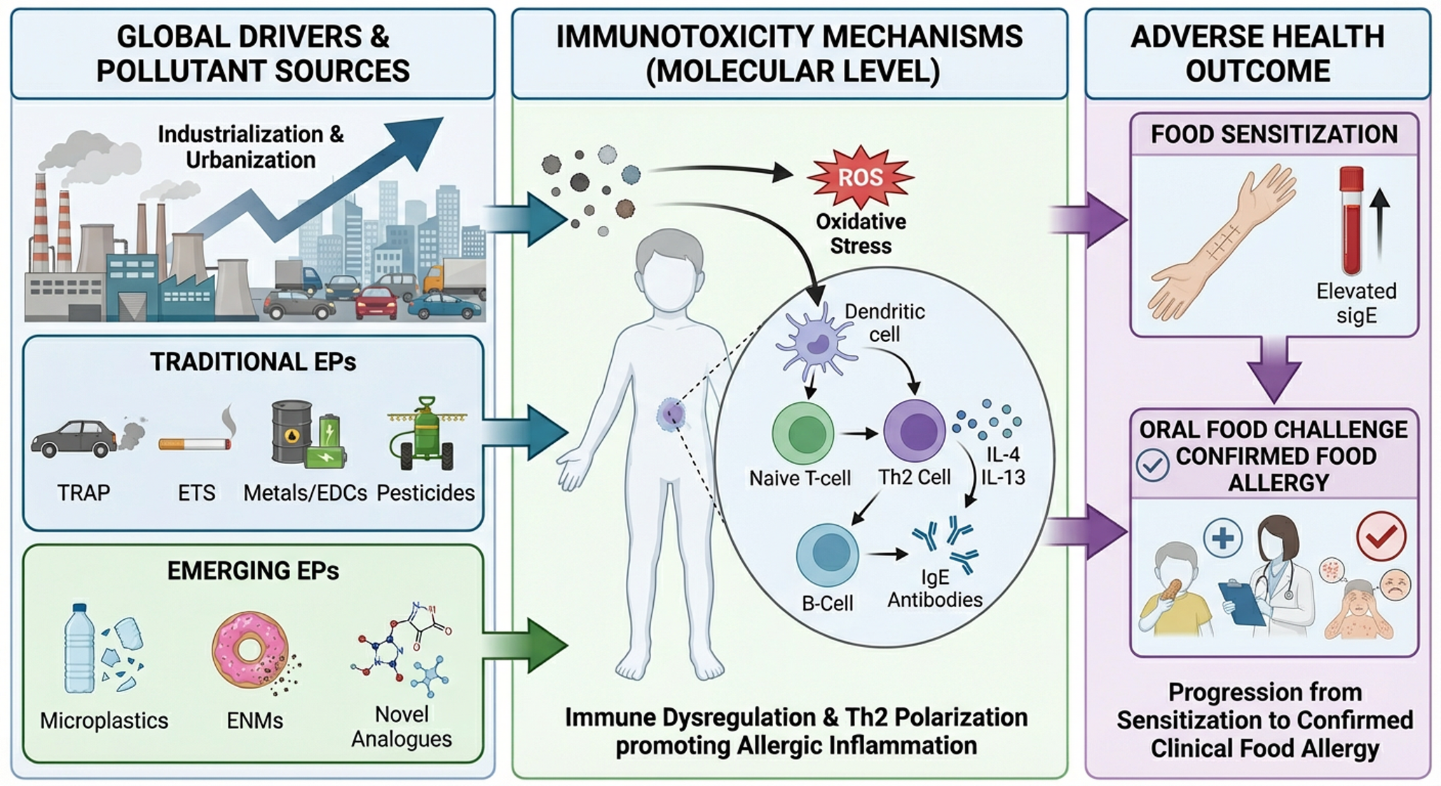 Environmental Pollutants and Food Allergy: From Traditional Triggers to Emerging Hazards