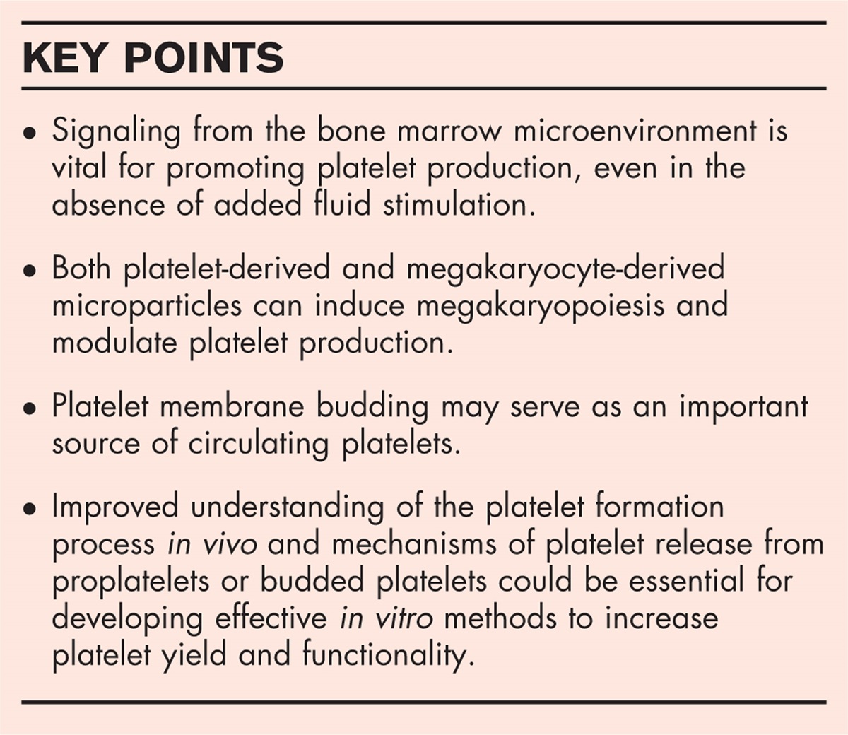 Recent lessons learned for ex-vivo platelet production
