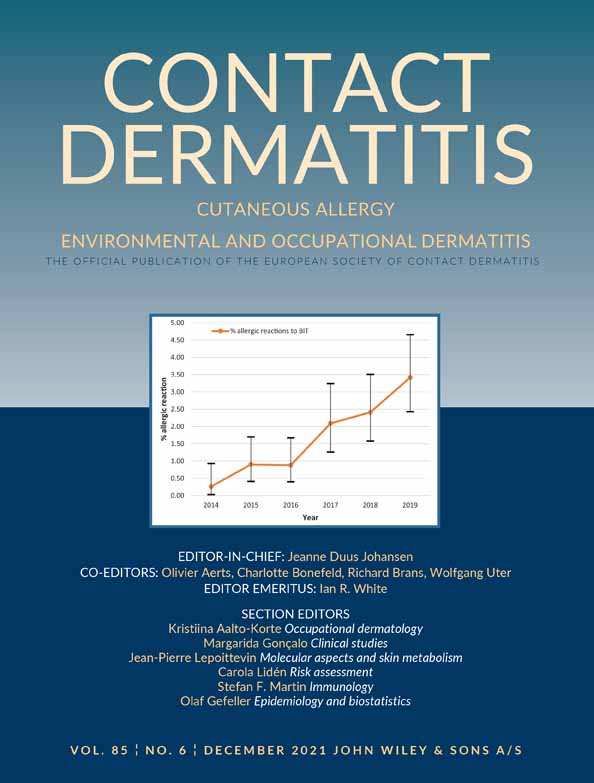 Adverse skin reactions among healthcare workers using face personal protective equipment during the coronavirus disease 2019 pandemic: A cross‐sectional survey of six hospitals in Denmark