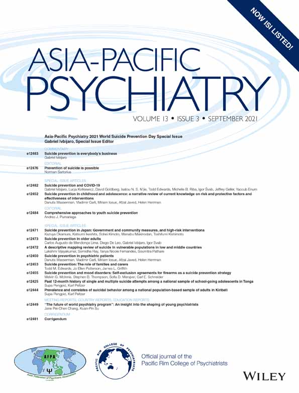 Training and education in digital psychiatry: A perspective from Asia‐Pacific region