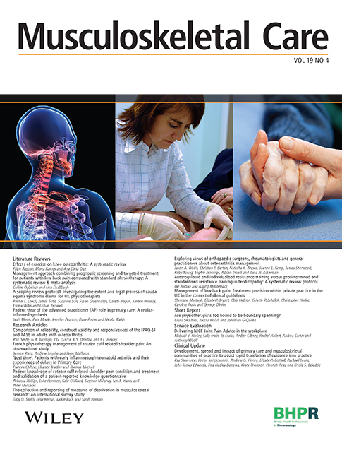 Exploring views of orthopaedic surgeons, rheumatologists and general practitioners about osteoarthritis management
