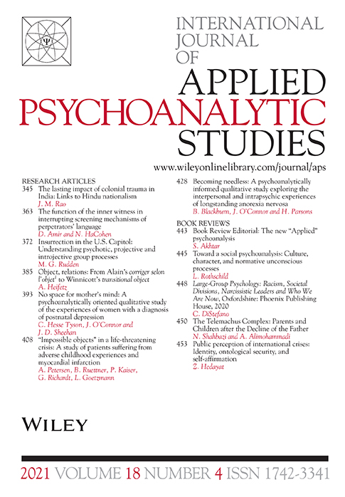 No space for mother's mind: A psychoanalytically oriented qualitative study of the experiences of women with a diagnosis of postnatal depression
