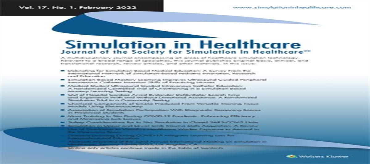 Abstracts Presented at the 22nd Annual International Meeting on Simulation in Healthcare, January 15–19, 2022, Los Angeles, CA