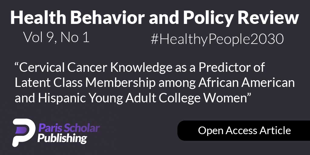 Cervical Cancer Knowledge as a Predictor of Latent Class Membership among African American and Hispanic Young Adult College Women