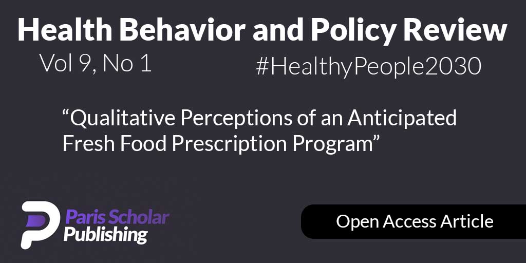 Qualitative Perceptions of an Anticipated Fresh Food Prescription Program