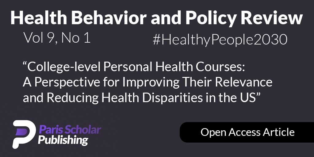 College-level Personal Health Courses: A Perspective for Improving Their Relevance and Reducing Health Disparities in the US