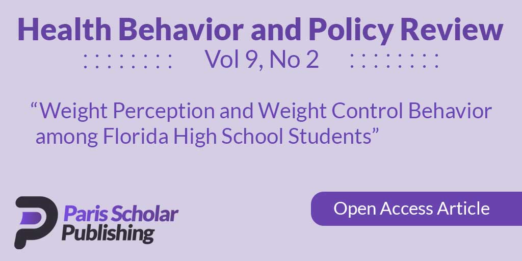 Weight Perception and Weight Control Behavior among Florida High School Students