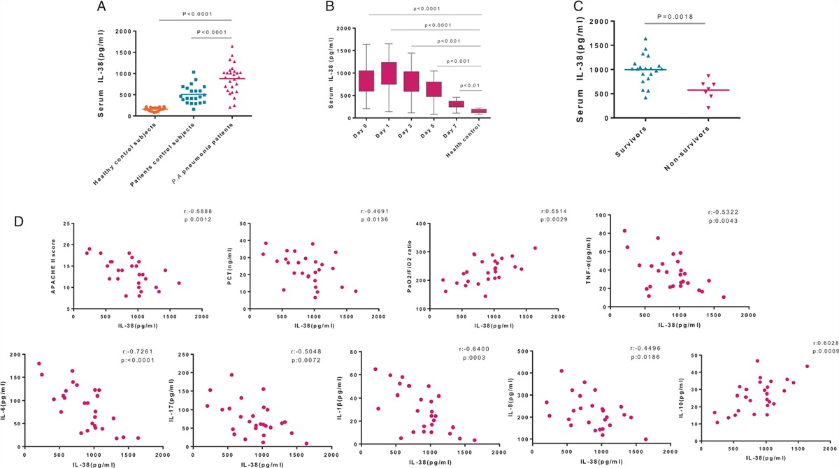 Contribution of IL-38 in Lung Immunity during Pseudomonas Aeruginosa-induced Pneumonia