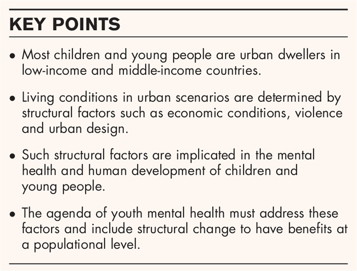 The mental health of children and young people living in big cities in a revolving postpandemic world
