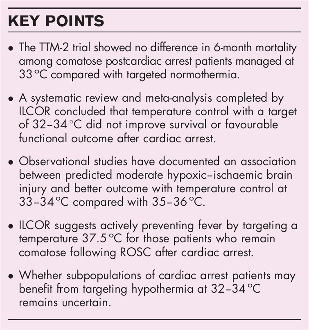Temperature control after cardiac arrest: friend or foe