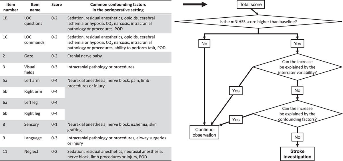 Revised Use of the Modified National Institutes of Health Stroke Scale for Perioperative Stroke Screening