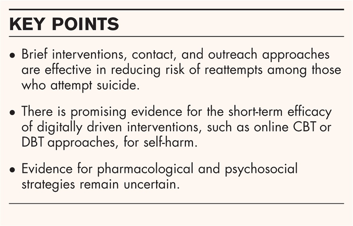 Interventions for attempted suicide