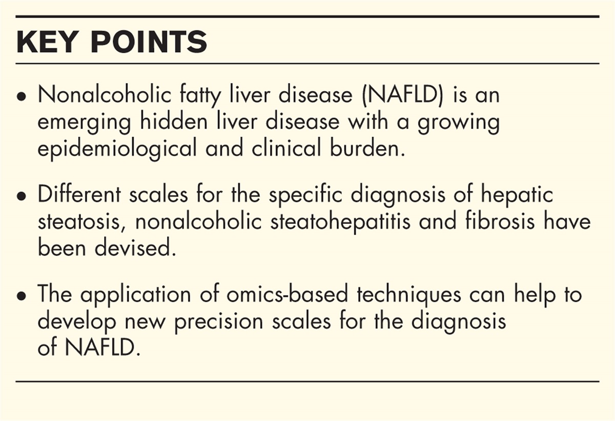 Diagnostic scores and scales for appraising Nonalcoholic fatty liver disease and omics perspectives for precision medicine