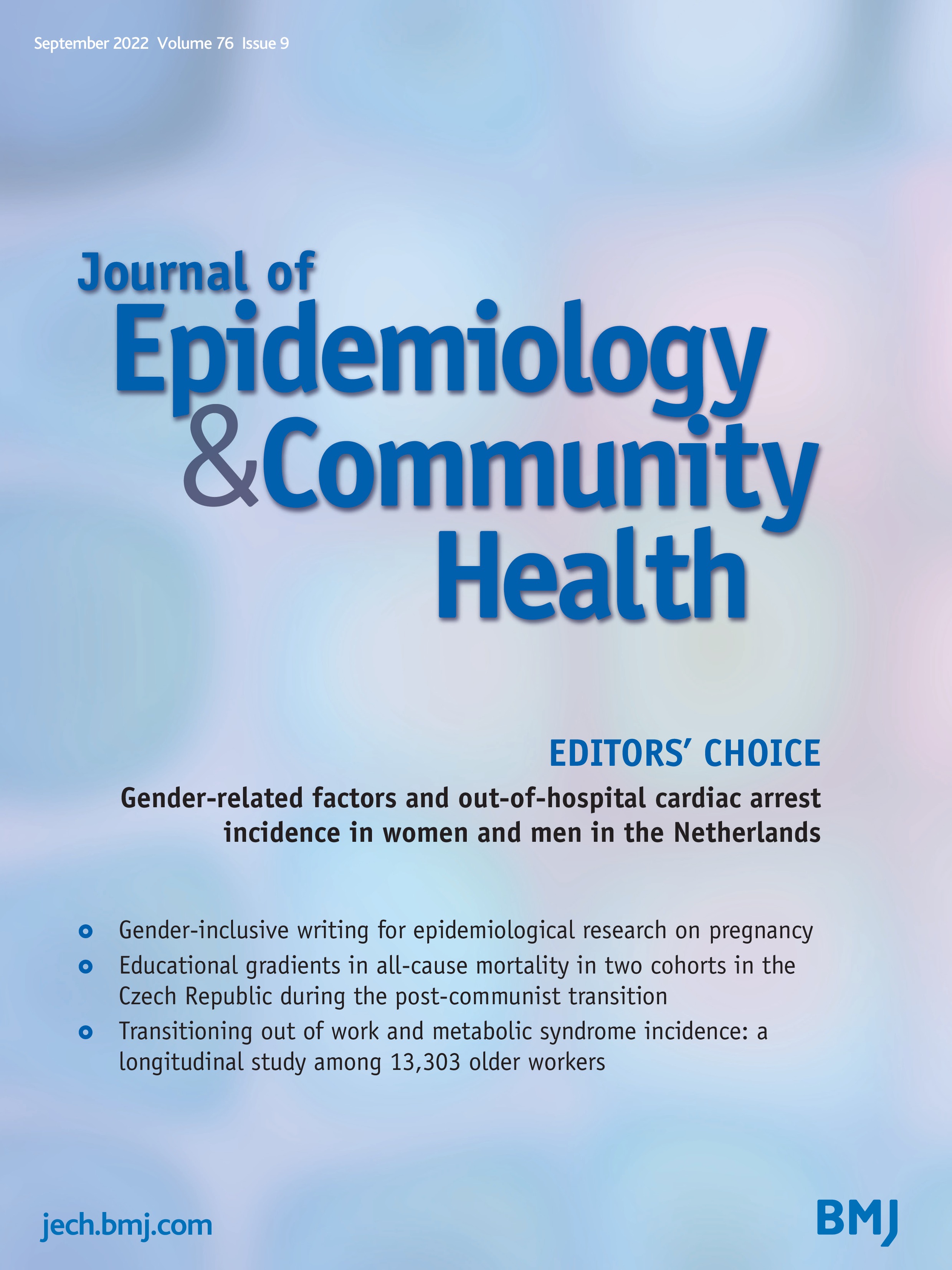Gender-related factors and out-of-hospital cardiac arrest incidence in women and men: analysis of a population-based cohort study in the Netherlands