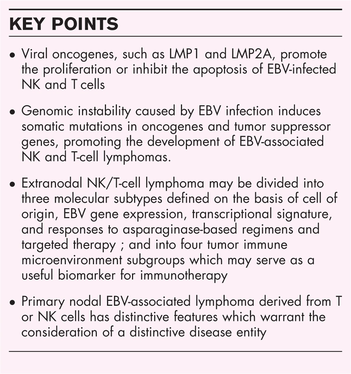 EBV-associated NK and T-cell lymphoid neoplasms