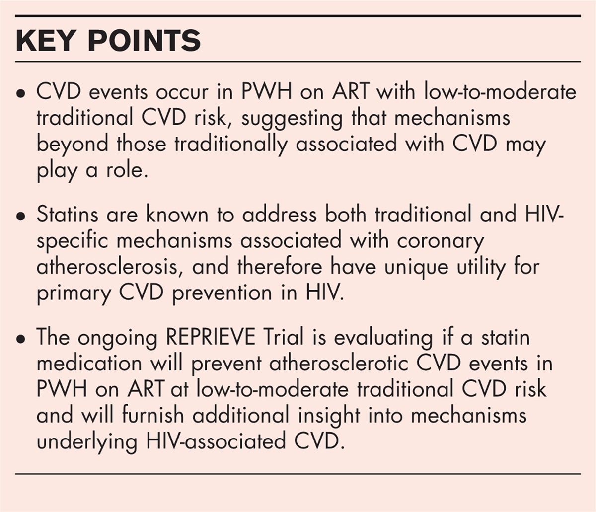 Statins for primary cardiovascular disease prevention among people with HIV: emergent directions