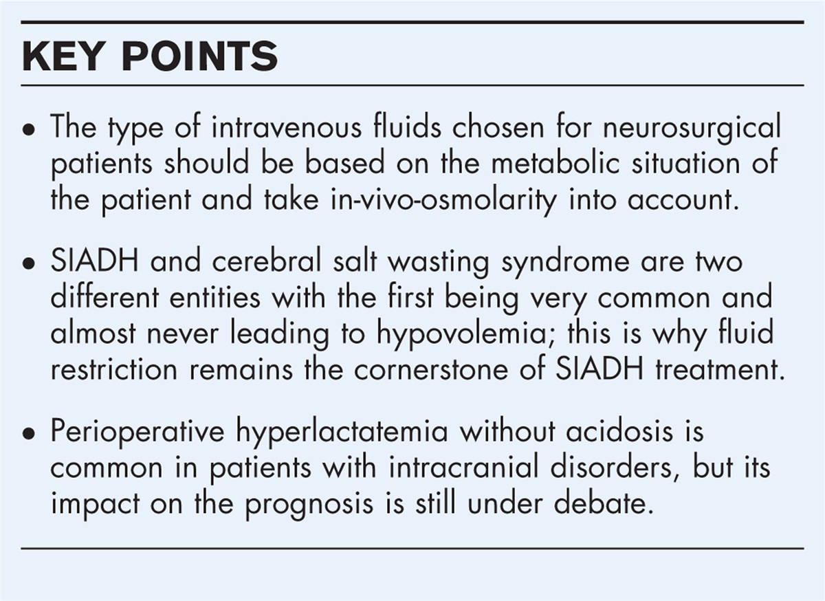Hyperlactatemia and other perioperative metabolic disturbances in neuroanesthesia