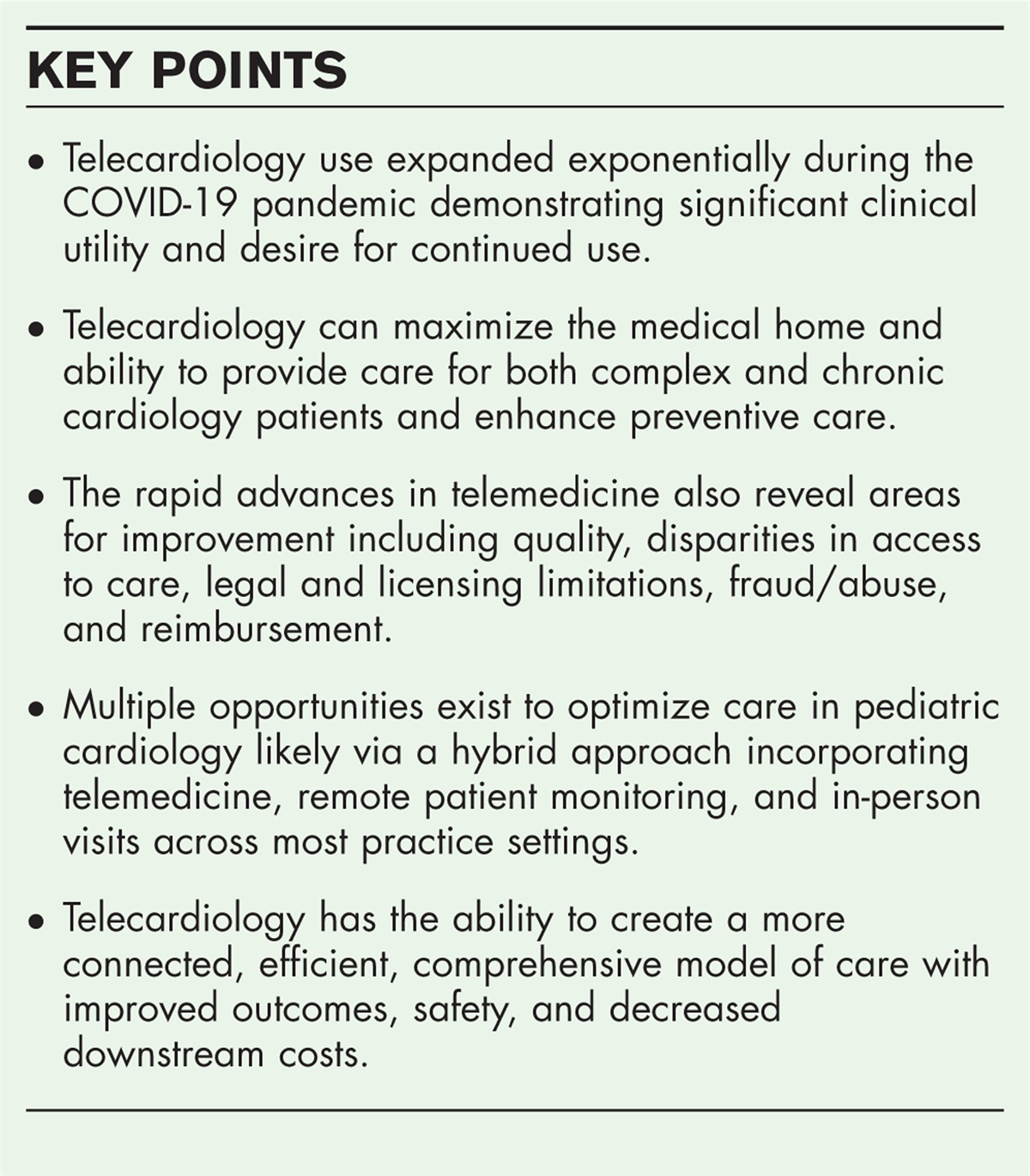 Telemedicine in pediatric cardiology: pros and cons