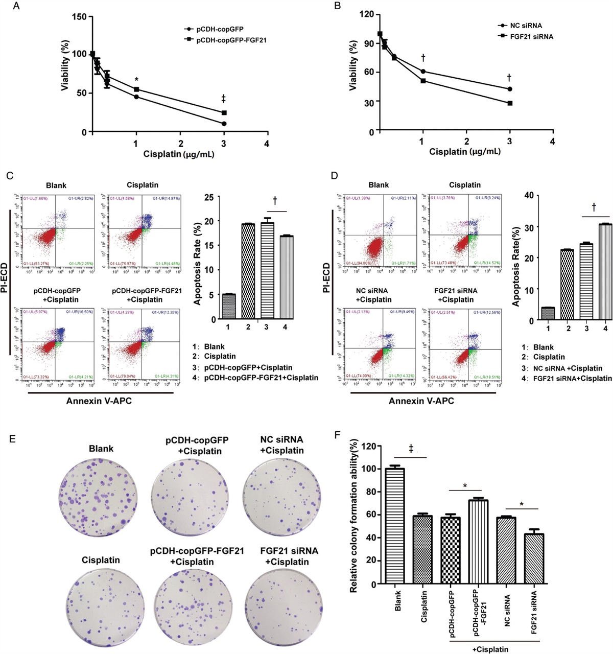 Fibroblast growth factor 21 is related to cisplatin resistance in ovarian cancer