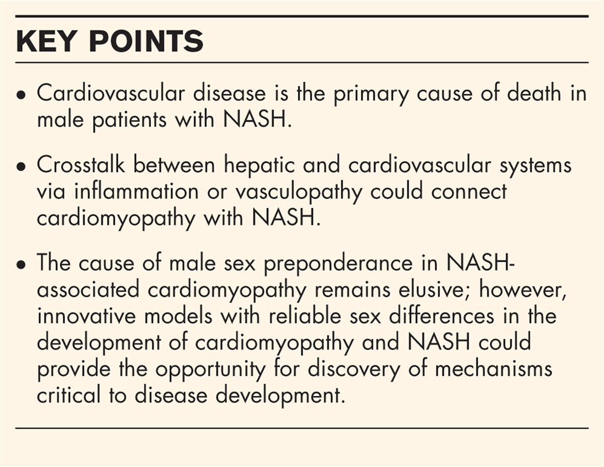 Mechanisms of nonalcoholic steatohepatitis-associated cardiomyopathy: key roles for liver–heart crosstalk