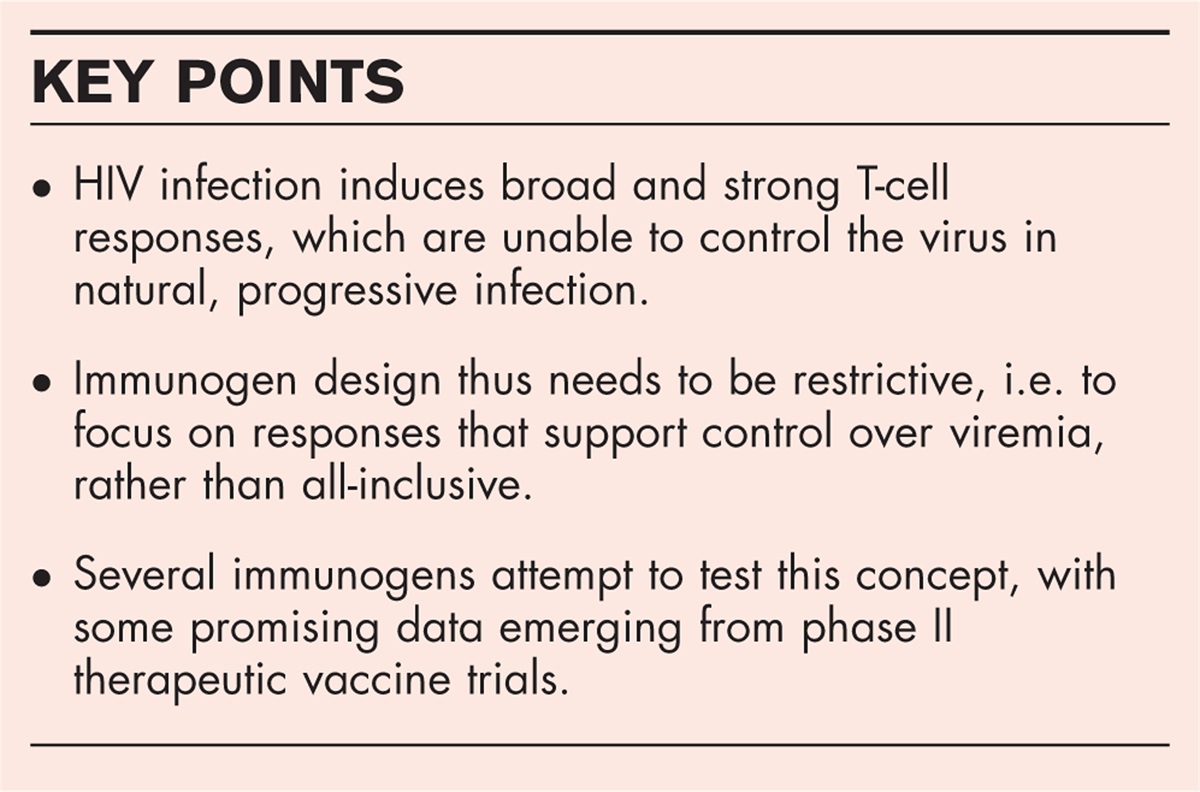 HIV T-cell immunogen design and delivery