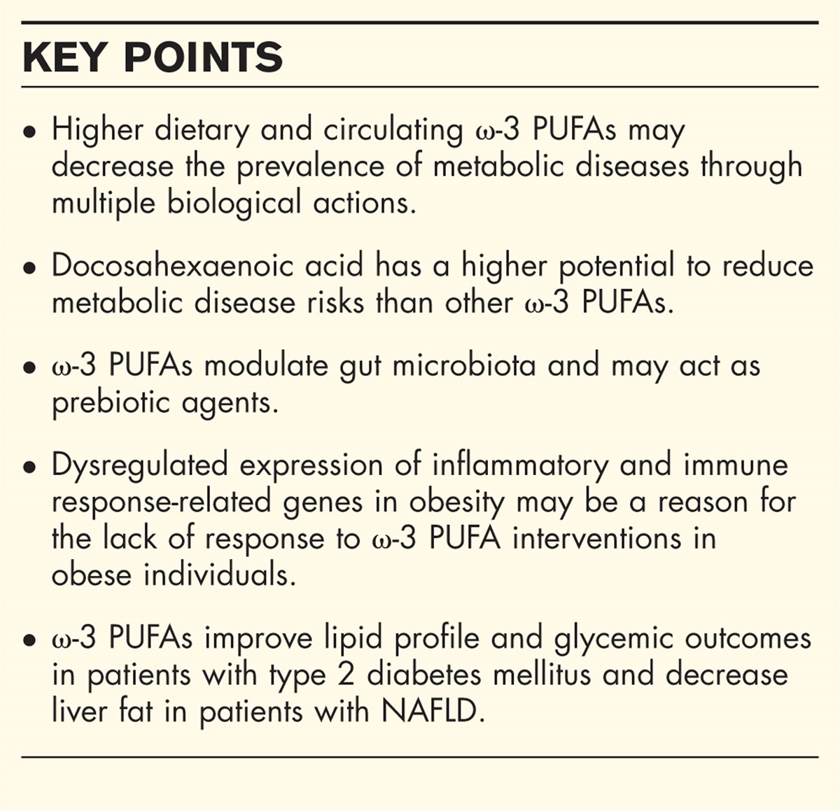 Polyunsaturated fatty acids and metabolic health: novel insights