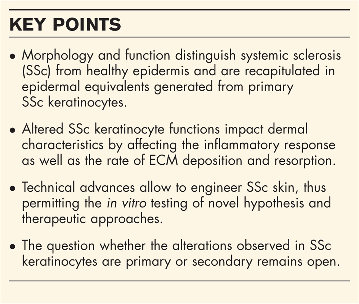 Contribution of keratinocytes to dermal fibrosis