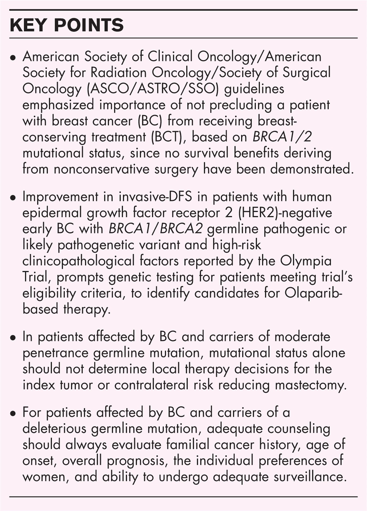 Local treatment in patients with hereditary breast cancer: decision-making process in low-, moderate-, high-penetrance pathogenic germline mutation carriers